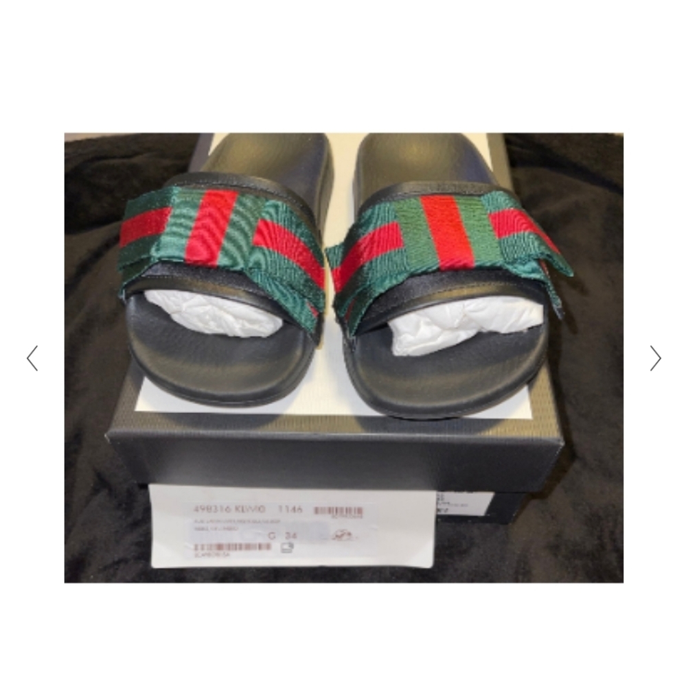 Gucci Satin Bow Slides